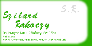 szilard rakoczy business card